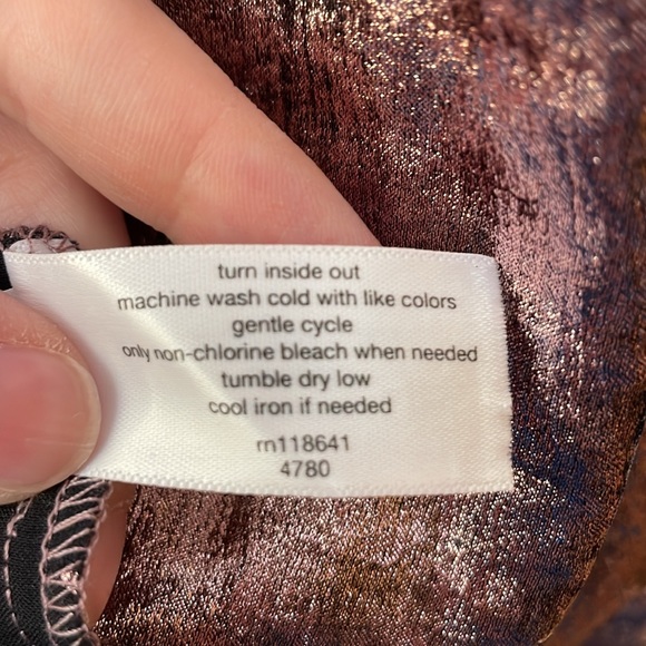 LANE BRYANT NWT Sz 14/16 Swing Satin Boatneck Blouse Festive Metallic Rose Pink - Picture 8 of 12